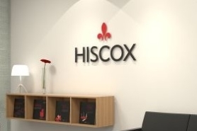 Hiscox logo indoors