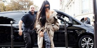 Kim Kardashian and her bodyguard Pascal Duvier seen out and about in Paris before the robbery on October 2, 2016 in Paris. Photo by Mehdi Taamallah/NurPhoto
