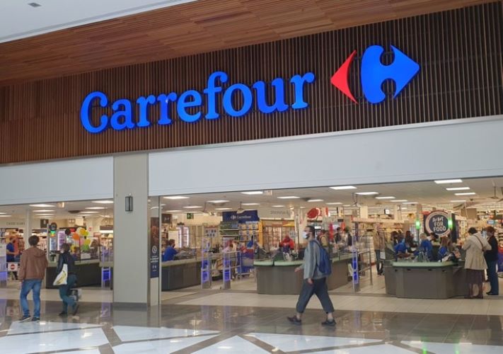 French supermarket chain Carrefour sticks price warnings on food to shame suppliers